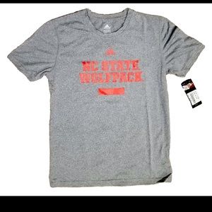 Adidas NC State Wolfpack adidas Boys Performance T-Shirt Youth Medium 10/12